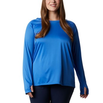 Columbia Hoodie Dames, PFG Tidal Plus Size Blauw LichtKoraal, 94EHTSJQO